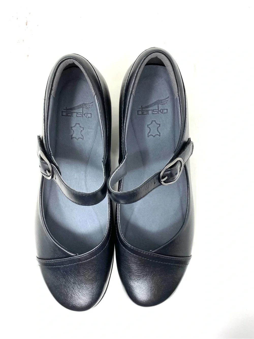Dansko Fawna Black Leather Mary Jane shoe